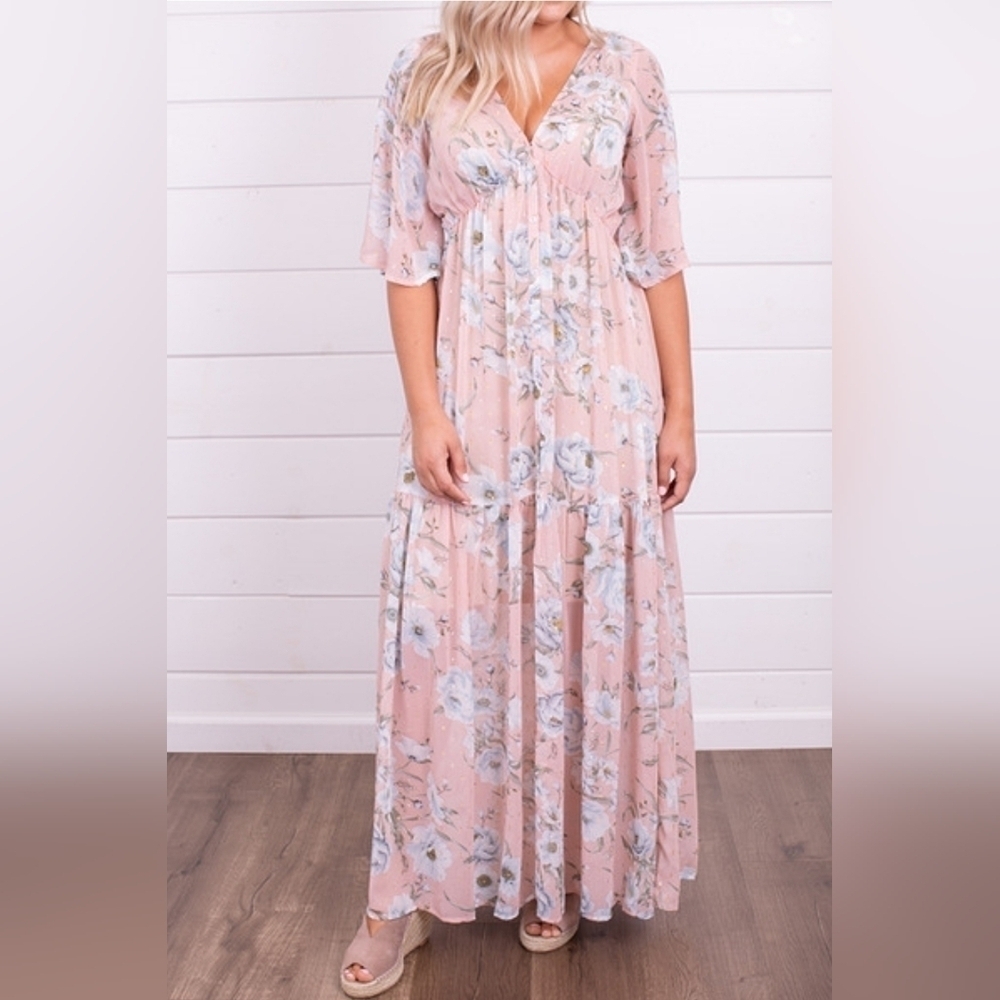 Love Stitch Dream of Floral Darling Maxi Dress